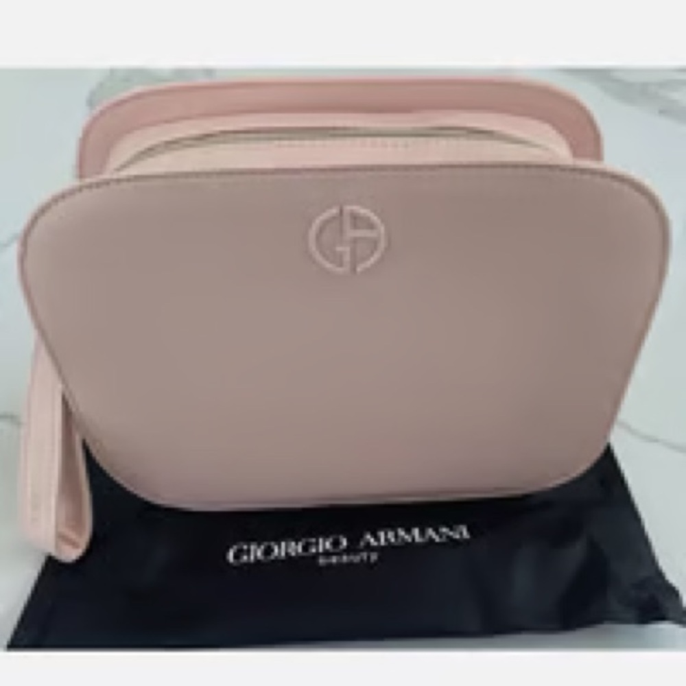 Giorgio Armani Soft Pink GWP makeup bag